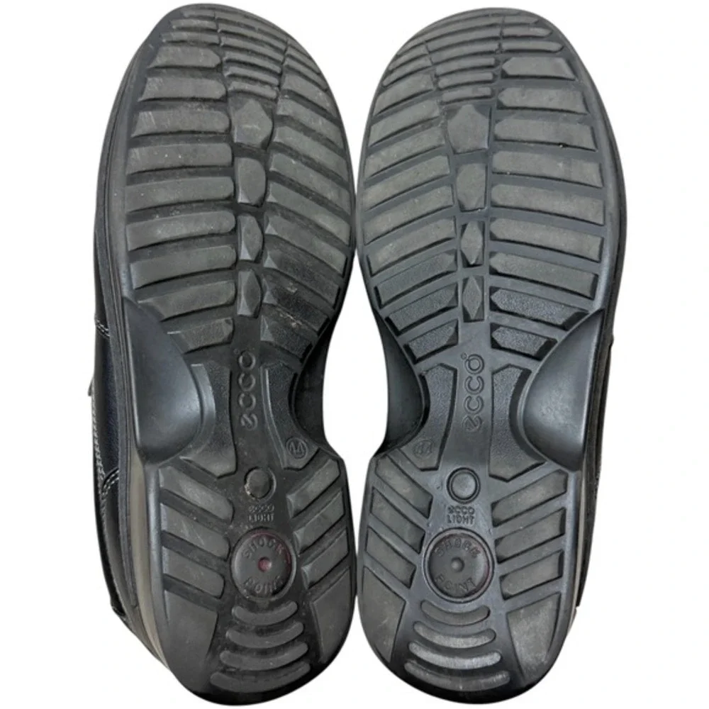 Ecco Helsinki Apron Toe Mens EU 44 US 10/10.5 Black Leather Slip on Loafers Shoe